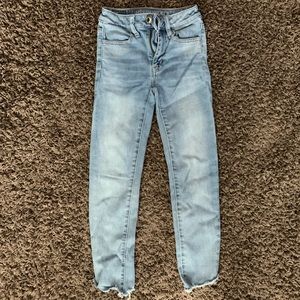 American Eagle High Rise Jegging Crop 00 Short